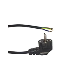 Noxion Power Strömkabel Svart - Schuko Europlug + Öppna ändar - 5m - 3 pole 0,75mm2