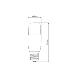 Noxion Stick LED E27 Matt 9.5W 1055lm - 840 Kallvit | Ersättare 75W
