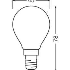 Osram Classic LED E14 Boll Filament Matt 5.5W 806lm - 840 Kallvit | Dimbar - Ersättare 60W
