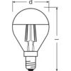 Osram Classic LED E14 Boll Filament Klar 4W 380lm - 827 Extra Varm Vit | Ersättare 34W