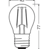 Osram Classic LED E27 Boll Filament Klar 4W 470lm - 865 Dagsljus | Ersättare 40W