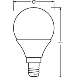Osram Classic LED E14 Boll Matt 3.3W 250lm - 827 Extra Varm Vit | Ersättare 25W