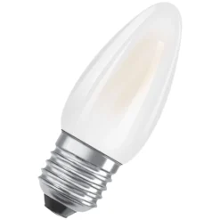 Osram Classic LED E27 Kronljus Filament Matt 4.8W 470lm - 827 Extra Varm Vit | Dimbar - Ersättare 40W