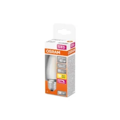 Osram Classic LED E27 Kronljus Filament Matt 4.8W 470lm - 827 Extra Varm Vit | Dimbar - Ersättare 40W