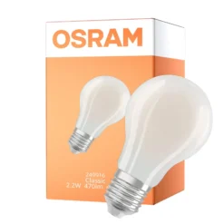Osram Classic LED E27 Päron Filament Matt 2.2W 470lm - 840 Kallvit | Dimbar - Ersättare 40W