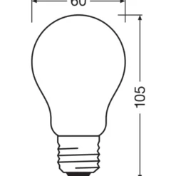 Osram Classic LED E27 Päron Filament Matt 11W 1521lm - 840 Kallvit | Dimbar - Ersättare 100W