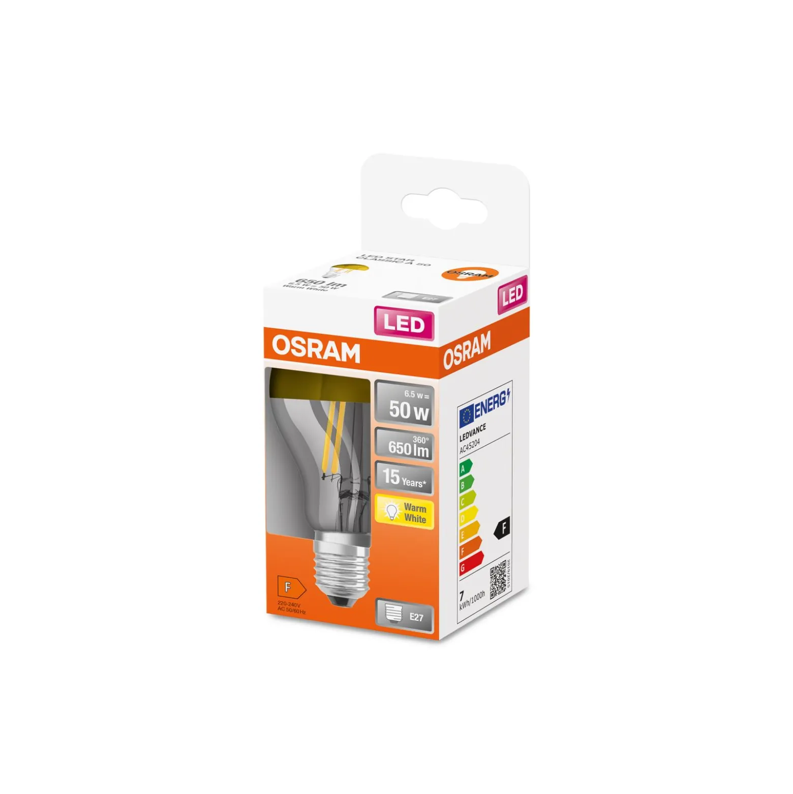 Osram Classic LED E27 Päron Filament Mirror Guld 6.5W 650lm - 827 Extra Varm Vit | Ersättare 50W