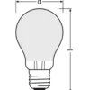 Osram Classic LED E27 Päron Filament Matt 5.7W 1055lm - 827 Extra Varm Vit | Dimbar - Ersättare 75W
