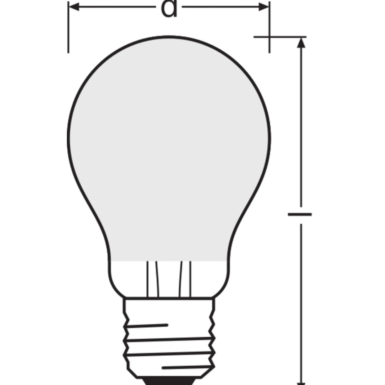 Osram Classic LED E27 Päron Filament Matt 5.7W 1055lm - 827 Extra Varm Vit | Dimbar - Ersättare 75W