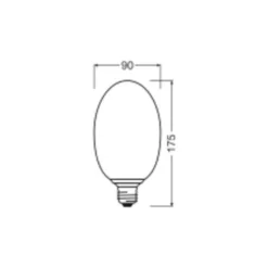 Osram Decor LED Lamp Blå Glas E27 3.5W 300lm - 827 Extra Varm Vit | Ersättare 25W