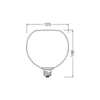 Osram Decor LED Lamp Blå Glas LED E27 Globe Matt 3.5W 300lm - 827 Extra Varm Vit | Ersättare 25W
