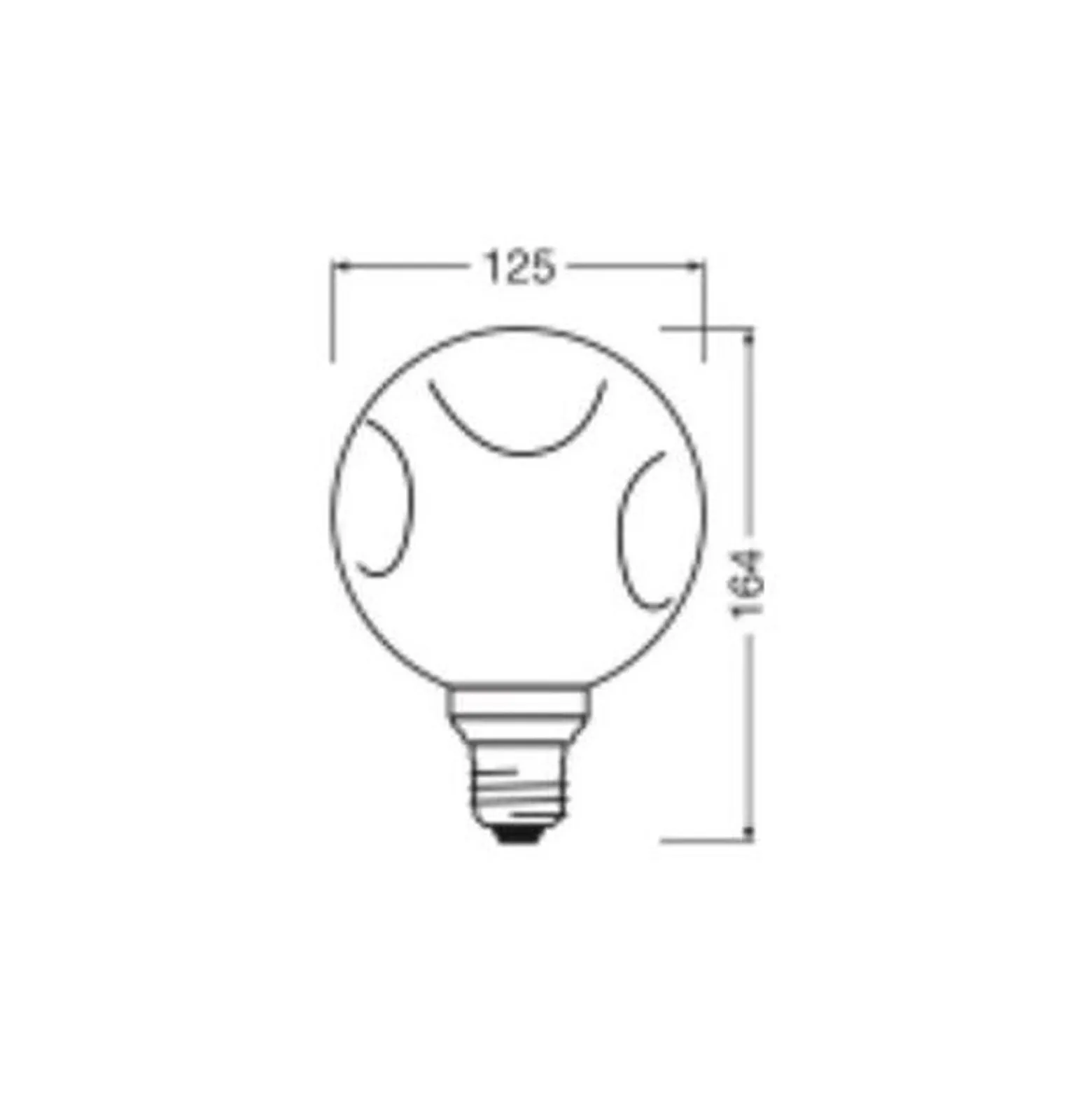 Osram Decor LED Lamp Svart Glas E27 3.5W 300lm - 827 Extra Varm Vit | Ersättare 25W