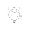 Osram Decor LED Lamp Svart Glas E27 3.5W 300lm - 827 Extra Varm Vit | Ersättare 25W