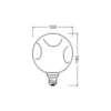 Osram Decor LED Lamp Svart Glas E27 3.5W 300lm - 827 Extra Varm Vit | Ersättare 25W