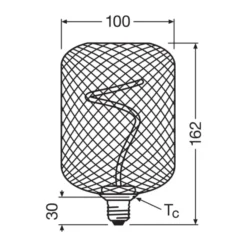 Osram Decor Spiral E27 Special Filament Klar 3.5W 130lm - 818 Extra Varm Vit | Dimbar - Ersättare 15W