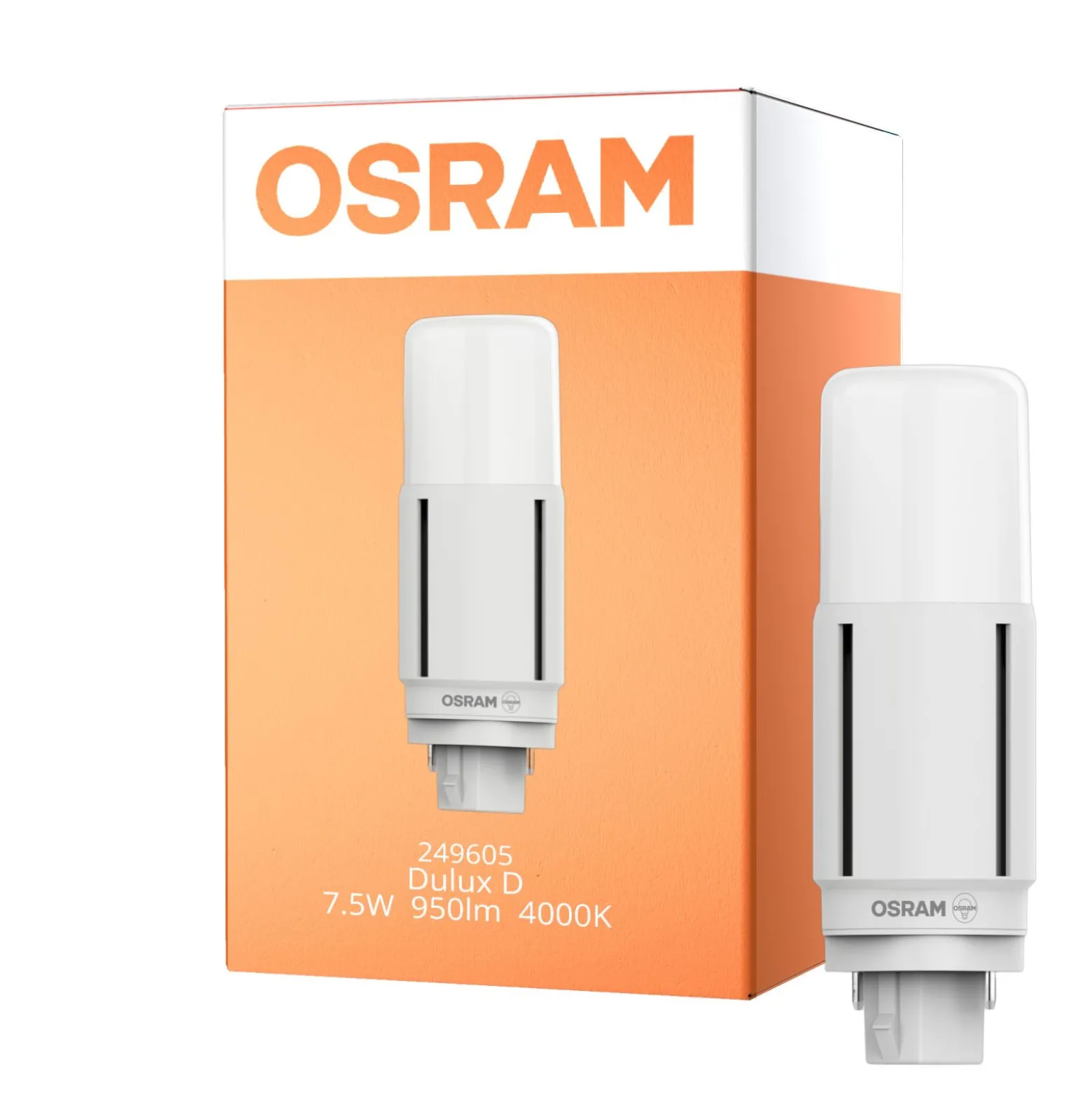 Osram Dulux-D LED 7.5W 950lm - 840 Kallvit | 2-Stift - Ersättare 18W