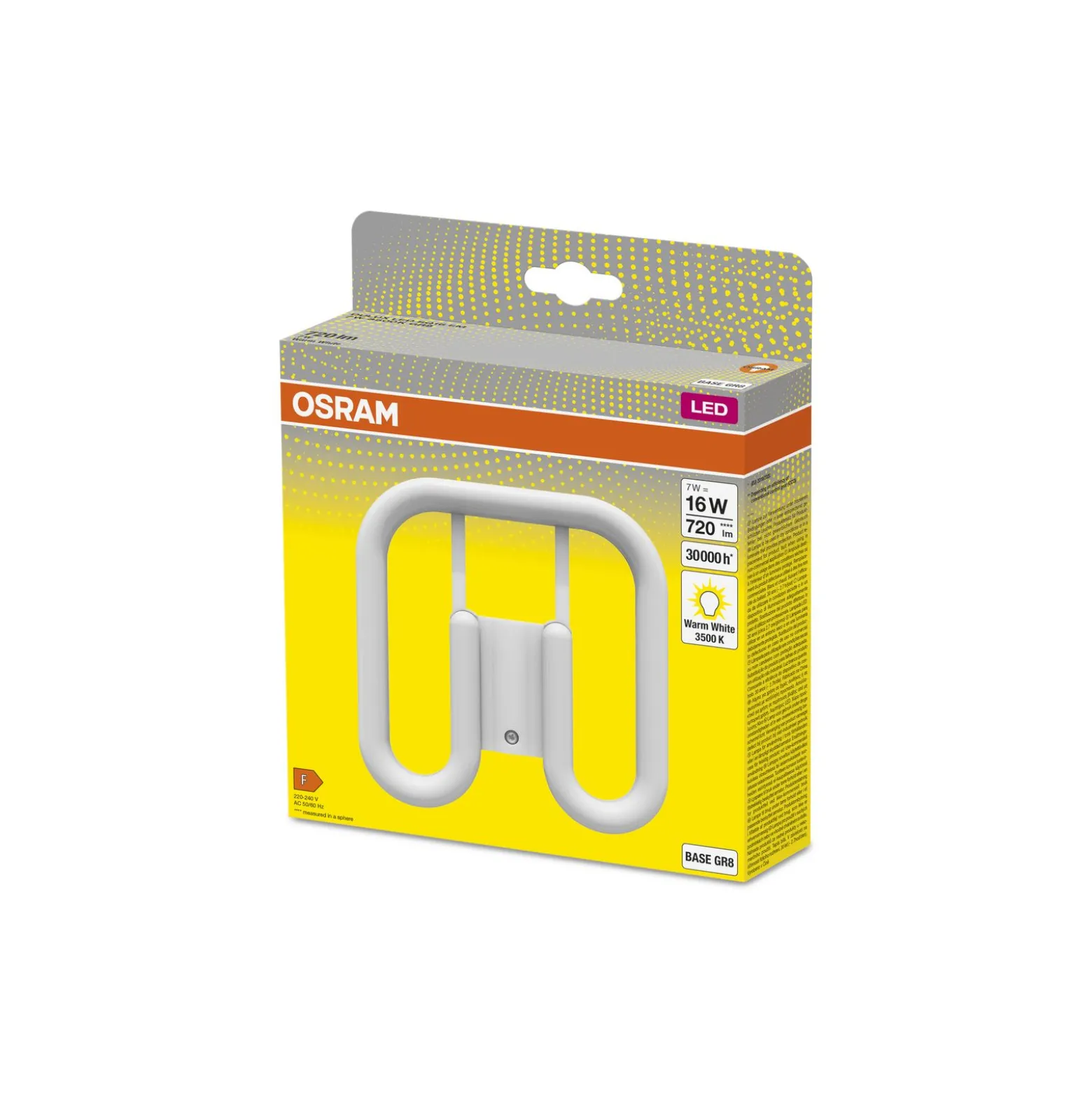Osram Dulux-SQ LED 7W 720lm - 835 Varm Vit | 2-Stift - Ersättare 16W