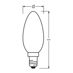 Osram LED Classic E14 Kronljus Filament Matt 2.2W 470lm - 840 Kallvit | Ersättare 40W