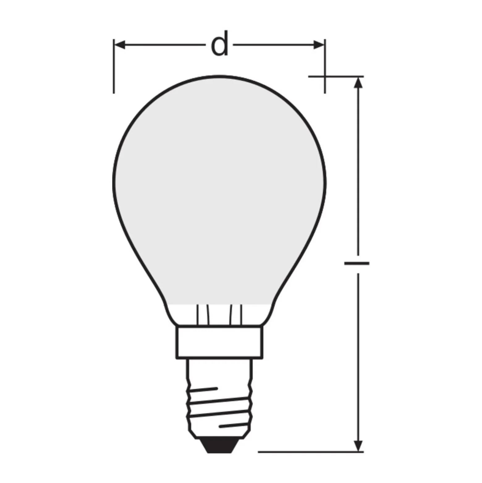 Osram LED Classic LED E14 Päron Filament Matt 2.2W 470lm - 840 Kallvit | Ersättare 40W