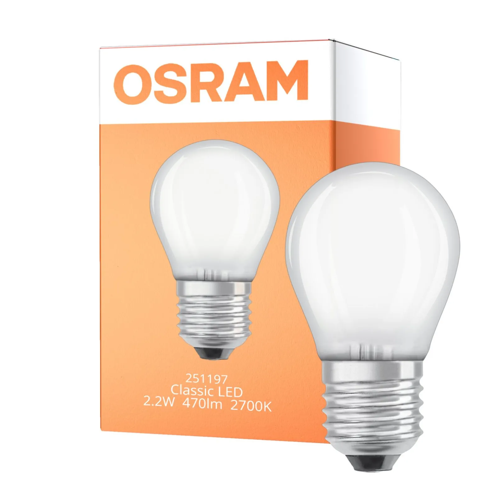 Osram LED Classic LED E27 Päron Filament Matt 2.2W 470lm - 827 Extra Varm Vit | Ersättare 40W
