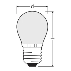 Osram LED Classic LED E27 Päron Filament Matt 3.8W 806lm - 827 Extra Varm Vit | Ersättare 60W