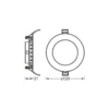 Osram LED Downlight Recess Slim Vit 8W 550lm 110D - 840 Kallvit | Utskärning 120mm