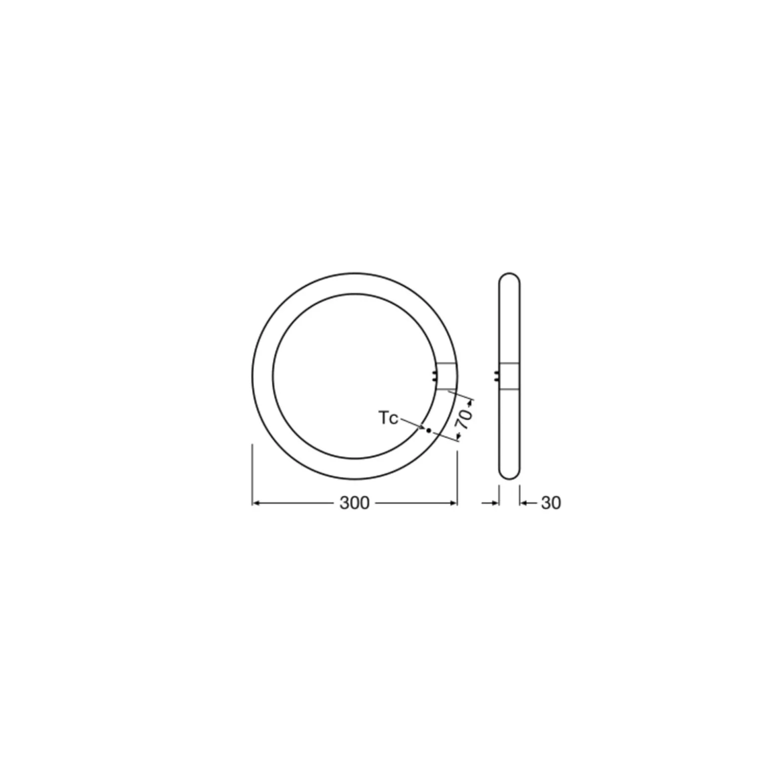 Osram LED Rör T9 Cirkulär (EM/Mains) 18.3W 2000lm - 830 Varm Vit | Ersättare 32W