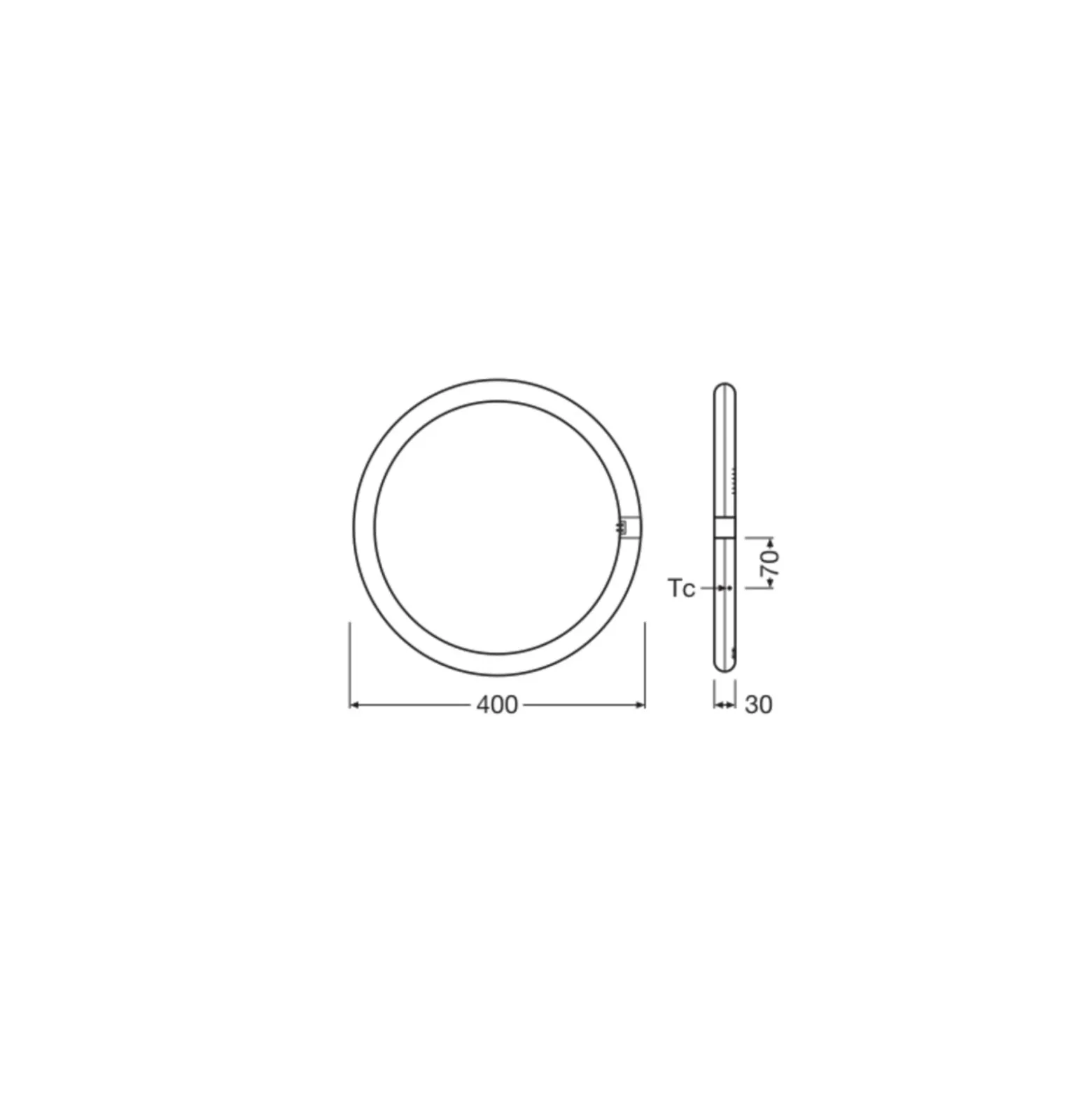 Osram LED Rör T9 Cirkulär (EM/Mains) 24W 2900lm - 840 Kallvit | Ersättare 40W