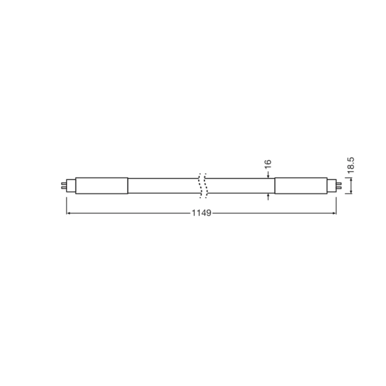 Osram LED Rör T5 (HF) High Efficiency 16W 2400lm - 840 Kallvit | 115cm - Ersättare 28W