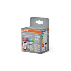 Osram LED Spot GU10 PAR16 Smart+ Matter 4.7W 350lm 45D - 827-865 Justerbar Vit | Dimbar - Ersättare 35W