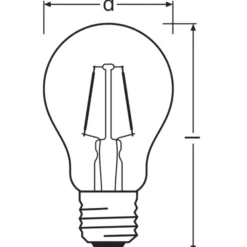 Osram LED Star Classic Decor E27 Päron Filament Matt 2.5W 45lm - Green |Ersättare 7W