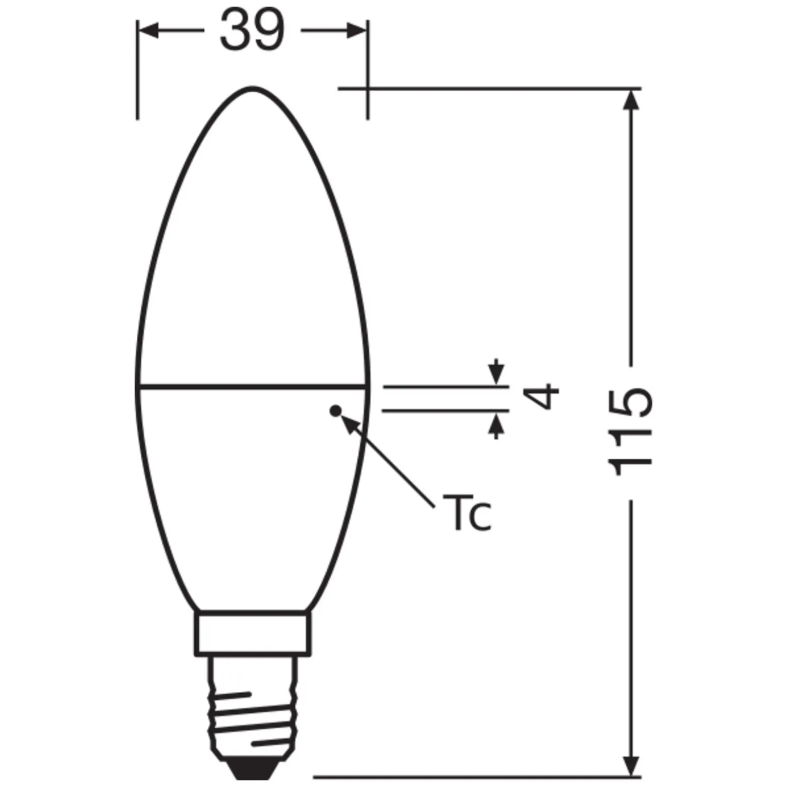Osram LED Star Classic E14 Kronljus Matt 7.5W 806lm - 827 Extra Varm Vit | Ersättare 60W