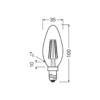 Osram LED Superstar Classic E14 Kronljus Filament Klar 2.2W 300lm - 927 Extra Varm Vit | Dimbar - Ersättare 25W