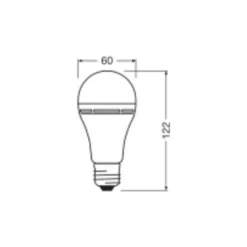 Osram LED Uppladdningsbar Lamps E27 Päron Matt 8W 806lm - 840 Kallvit| Ersättare 60W