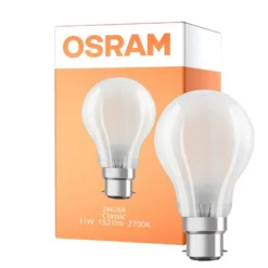 Osram Retrofit Classic LED B22d Päron Matt 11W 1521lm - 827 Extra Varm Vit | Dimbar - Ersättare 100W