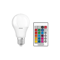 Osram Retrofit Classic LED E27 Päron Matt 9W 806lm - 827 Extra Varm Vit | RGBW - Dimbar - Fjärrkontroll - Ersättare 60W
