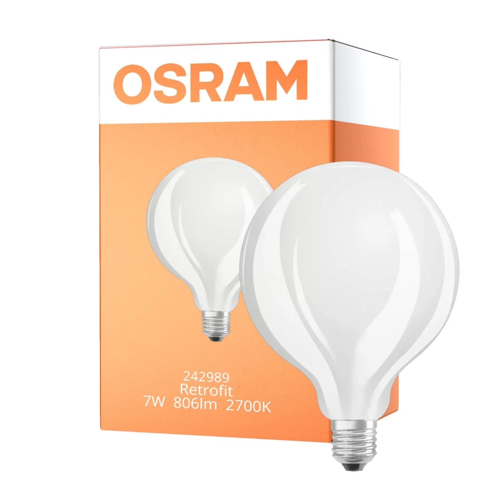 Osram Retrofit LED E27 Globe Filament Matt 7W 806lm - 827 Extra Varm Vit | Ersättare 60W