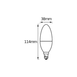Osram Smart+ Kronljus E14 Matt 4.9W 470lm - 827-865 Justerbar Vit | Zigbee Dimbar - Ersättare 40W