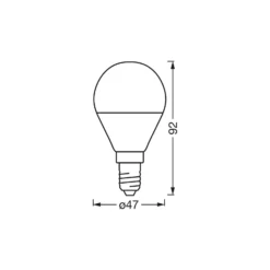 Osram Smart+ Matter Classic LED E14 Päron Matt 4.9W 470lm - 827-865 Justerbar Vit | Dimbar - Ersättare 40W