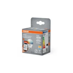 Osram Smart+ Matter Classic LED E14 Päron Matt 4.9W 470lm - 827-865 Justerbar Vit | Dimbar - Ersättare 40W