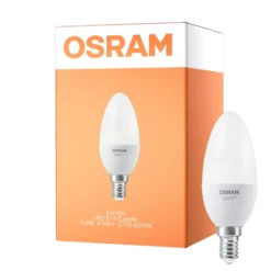 Osram Smart+ Matter Classic LED E14 Kronljus Matt 4.9W 470lm - 827-865 Justerbar Vit | Dimbar - Ersättare 40W