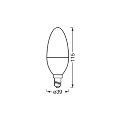Osram Smart+ Matter Classic LED E14 Kronljus Matt 4.9W 470lm - 827-865 Justerbar Vit | Dimbar - Ersättare 40W