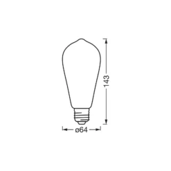 Osram Smart+ Matter E27 Edison Filament Klar 6W 806lm - 827 Extra Varm Vit | Dimbar - Via Smart Device Only - Ersättare 60W
