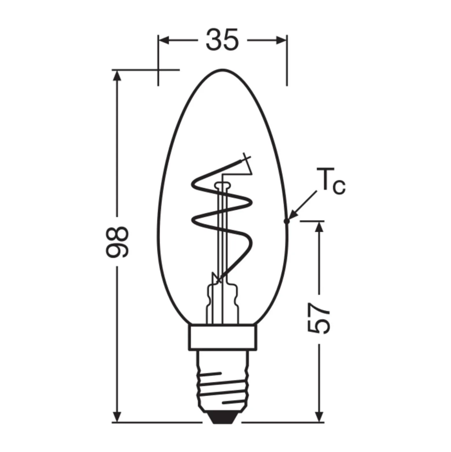 Osram Vintage 1906 LED Classic Slim E14 Kronljus Filament Guld 3.5W 300lm - 922 Extra Varm Vit | Bästa Färgåtergivning - Dimbar - Ersättare 25W