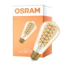 Osram Vintage 1906 LED E27 Edison Filament Guld 8.8W 806lm - 824 Extra Varm Vit | Dimbar - Ersättare 60W
