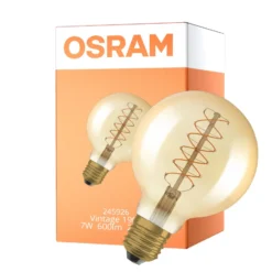 Osram Vintage 1906 LED E27 Globe Filament Gold 95mm 7W 600lm - 822 Extra Warm White | Dimmable