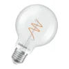 Osram Vintage 1906 LED E27 Globe Filament Klar 4.6W 470lm - 927 Extra Varm Vit | Bästa Färgåtergivning - Dimbar - Ersättare 40W