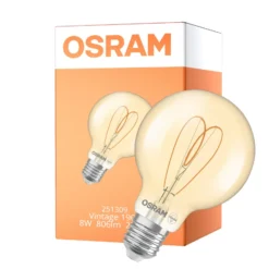Osram Vintage 1906 LED E27 Globe Filament Heart Guld 8W 806lm - 922 Extra Varm Vit | Bästa Färgåtergivning - Dimbar - Ersättare 60W