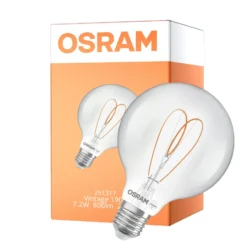 Osram Vintage 1906 LED E27 Globe Filament Klar 7.2W 806lm - 927 Extra Varm Vit | Bästa Färgåtergivning - Dimbar - Ersättare 60W