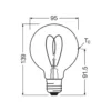 Osram Vintage 1906 LED E27 Globe Filament Guld 4.9W 470lm - 922 Extra Varm Vit | Bästa Färgåtergivning - Dimbar - Ersättare 40W